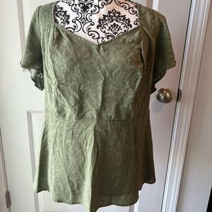 Torrid Olive Green Blouse. Medium